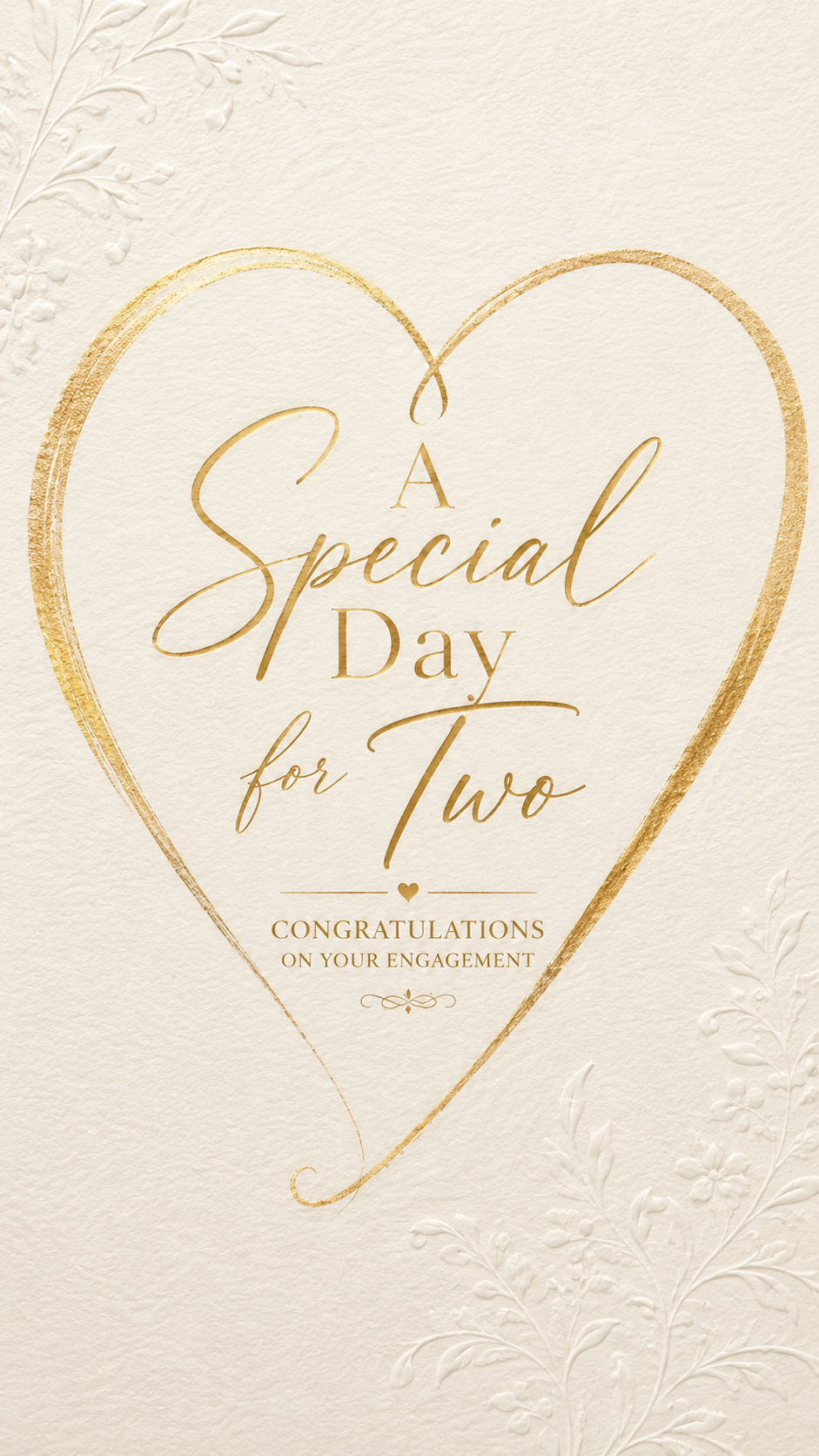 A special day for two engagement card cover
